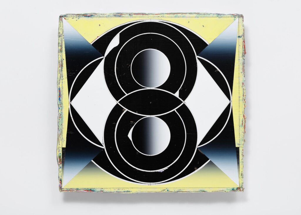 Untitled, acrylic and wax pastel on wood board, 40x30cm, 2024