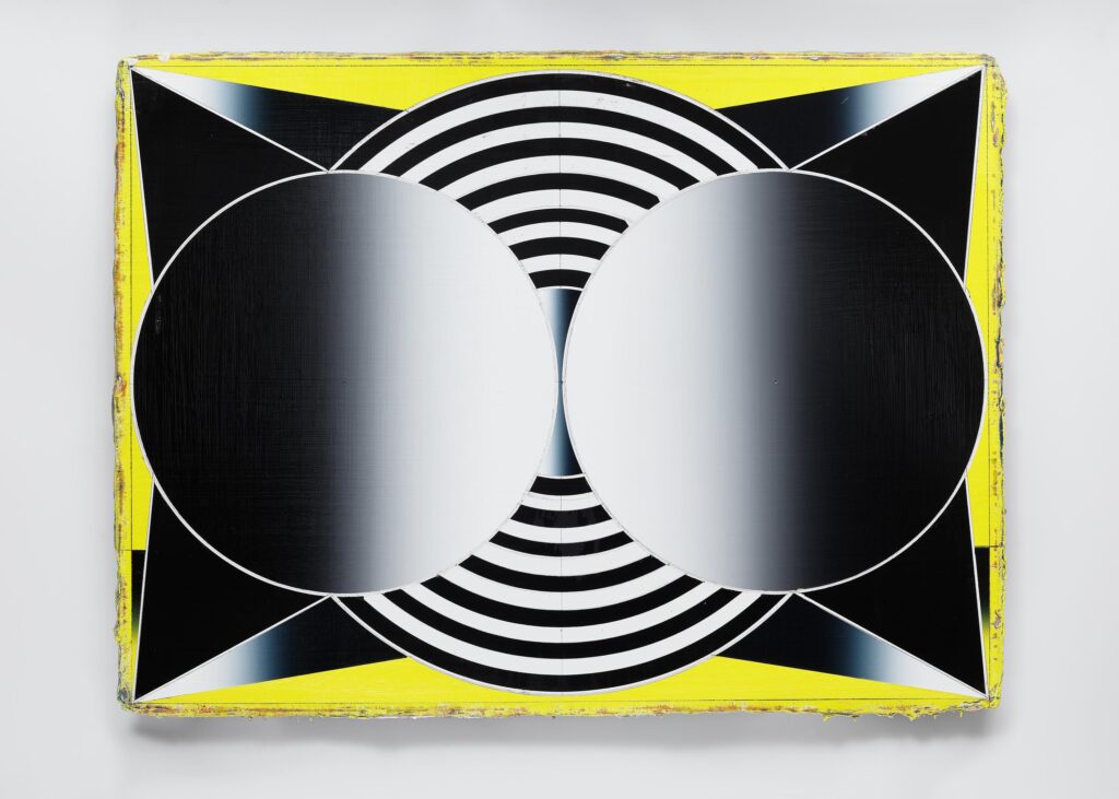 Untitled, acrylic and wax pastel on wood board, 60x80cm, 2024