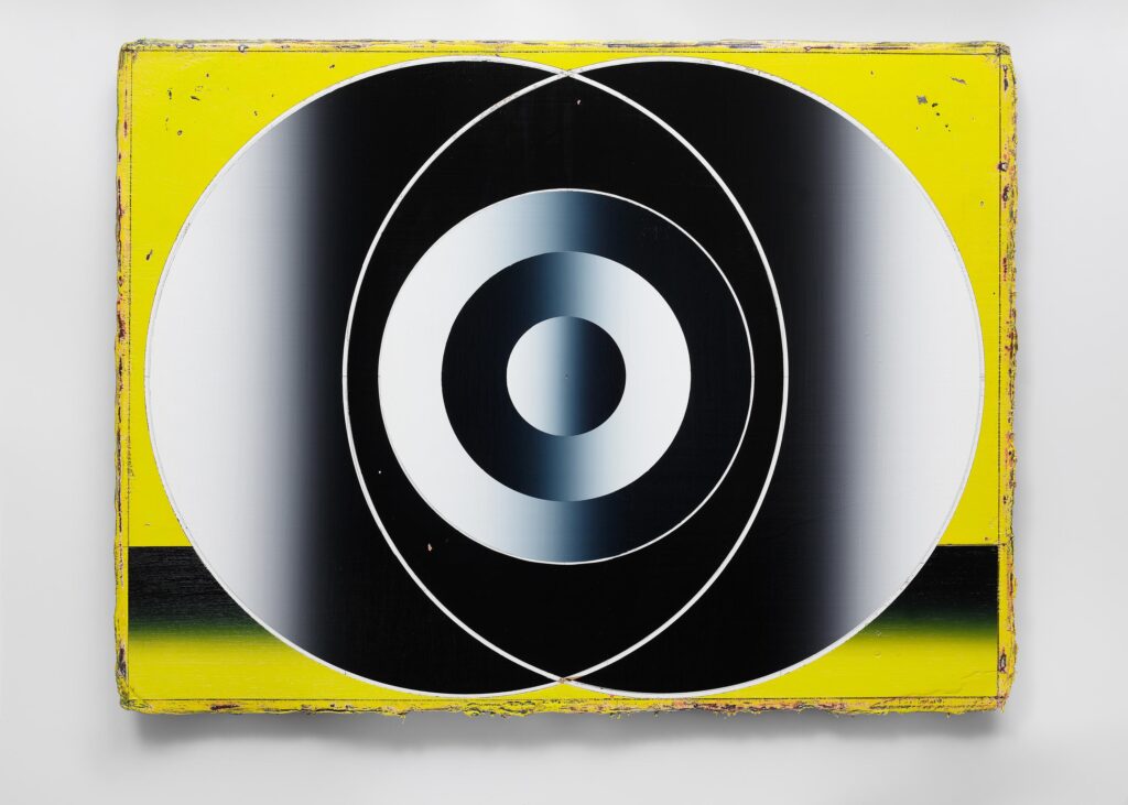 Untitled, acrylic and wax pastel on wood board, 60x80cm, 2024