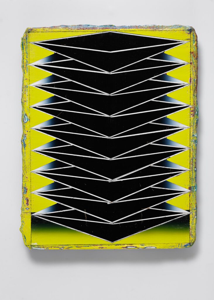 Untitled, acrylic and wax pastel on wood board, 40x30cm, 2020-2024