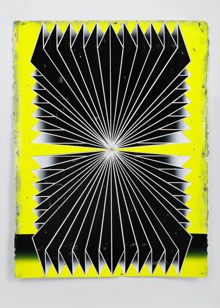 Untitled, acrylic and wax pastel on paper, frame, 77x58cm, ,2023- 2024