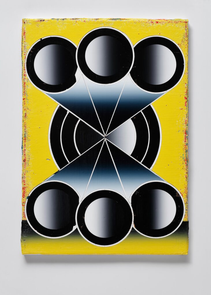 Untitled, acrylic and wax pastel on canvas, 40x30cm, 2024